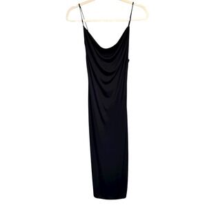 ZARA Black Cowl Neck Spaghetti Strap Midi Dress Women's Size small